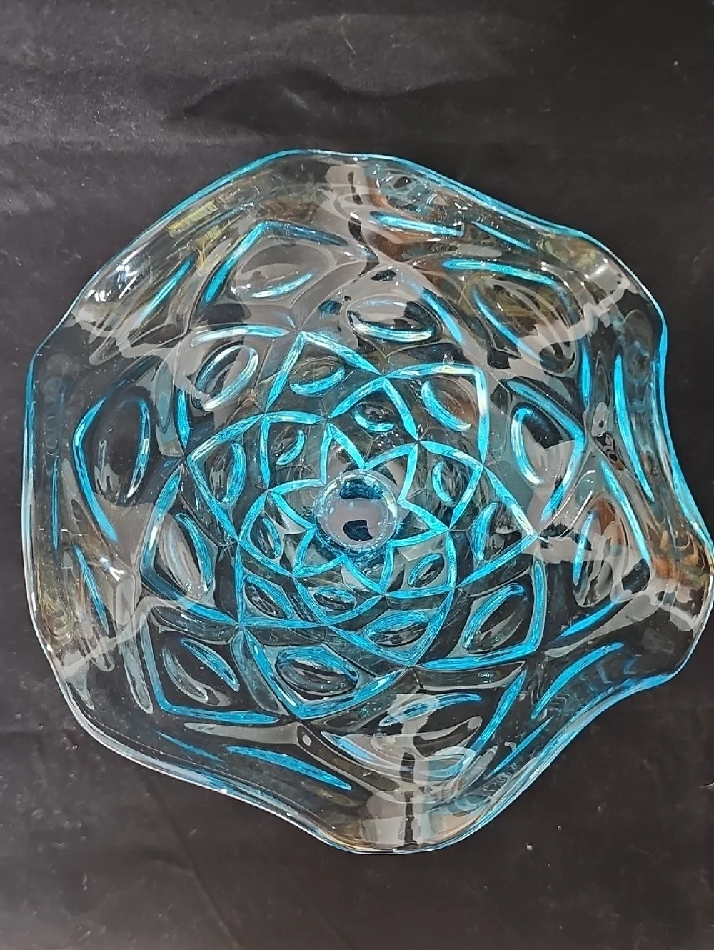 Viking Ice Blue Vintage  Compote Candy Dish 1960
